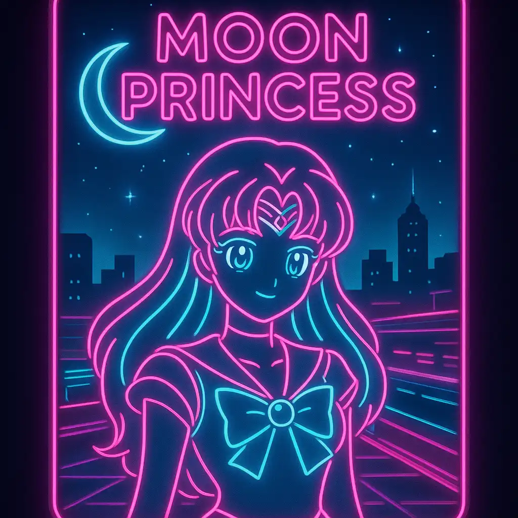 Moon Princess 100 slot machine glowing with anime-style princesses at the WinZu rooftop lounge